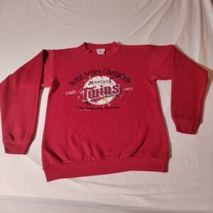 Minnesota Twins 1987 1991 World Series Sweatshirt SzYouth Large (14-16) - Holes